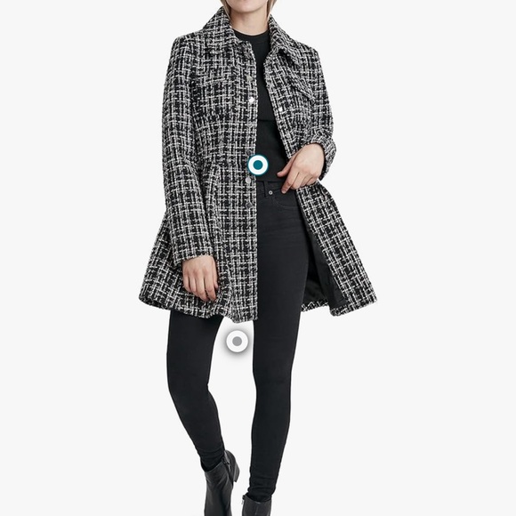 Laundry by Shelli Segal Women's Fit and Flare Plaid Fabric Jacket - Picture 3 of 8